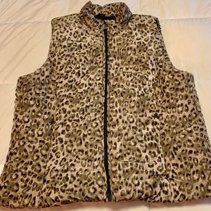 New! Ralph Lauren Leopard Puffer Vest.